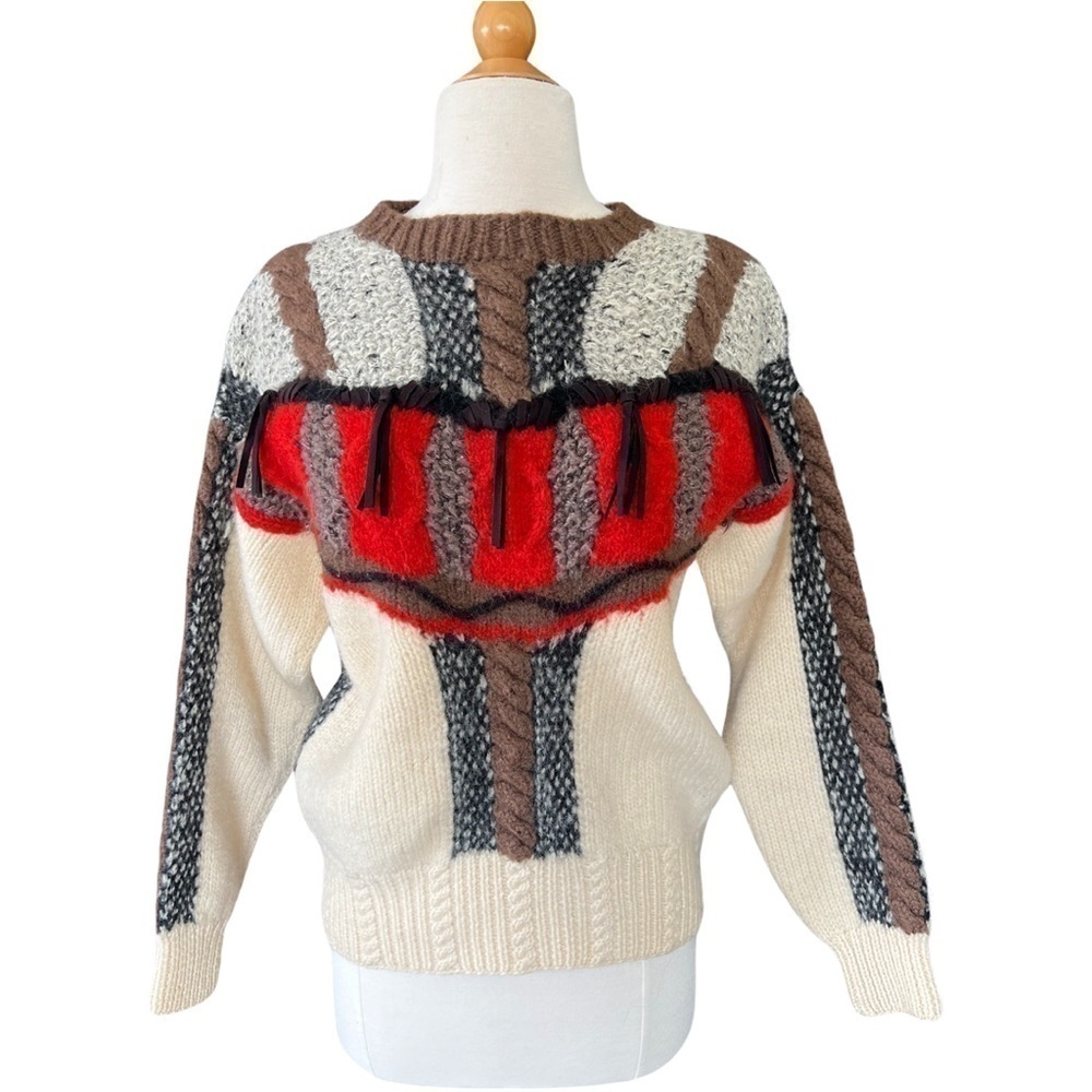 Vintage Hand Knit Chunky wool blend Sweater Novo 1988